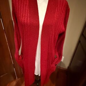 Cardigan loft brand size Med good condition red